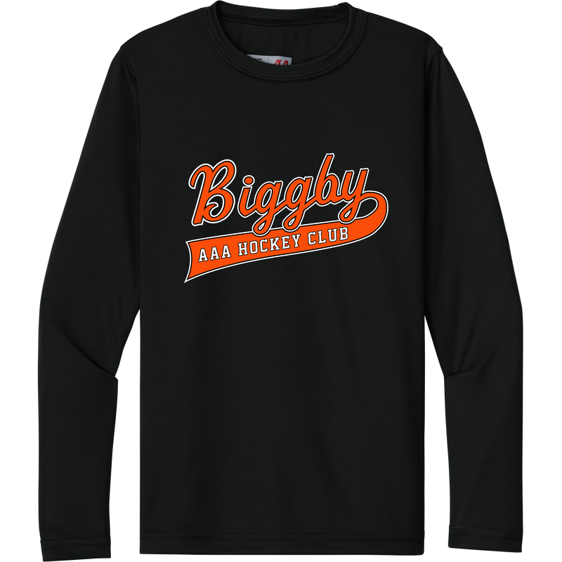 Biggby Coffee AAA Youth Cooling Performance Long Sleeve Tee