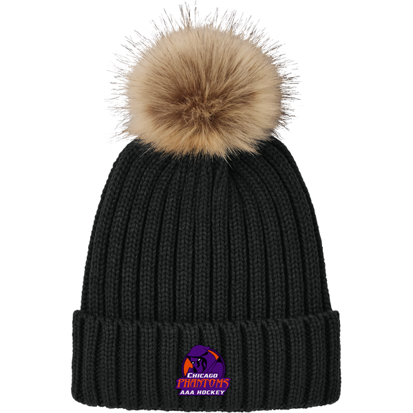 Chicago Phantoms Faux Fur Pom Beanie