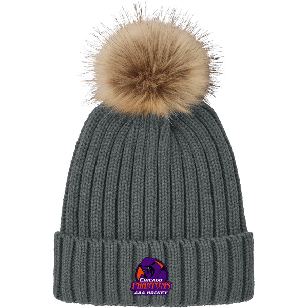 Chicago Phantoms Faux Fur Pom Beanie