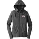 Scary Badgers New Era Ladies Tri-Blend Fleece Full-Zip Hoodie