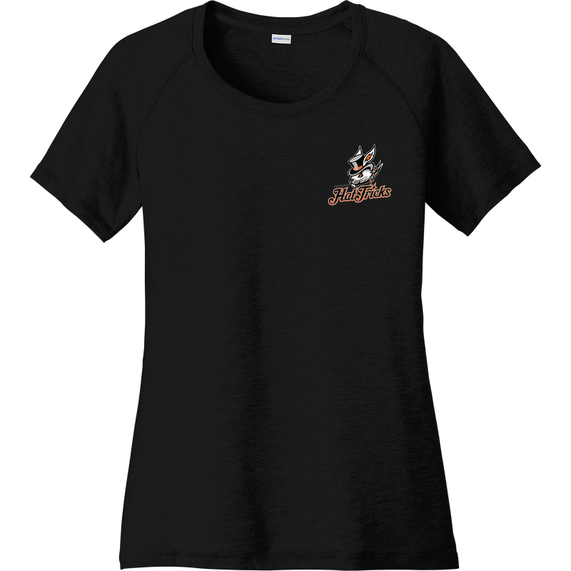 Danbury Hat Tricks Ladies PosiCharge Tri-Blend Wicking Scoop Neck Raglan Tee