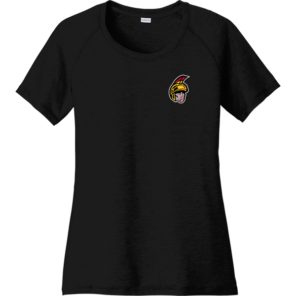Seacoast Spartans (Ice Hockey) Ladies PosiCharge Tri-Blend Wicking Scoop Neck Raglan Tee