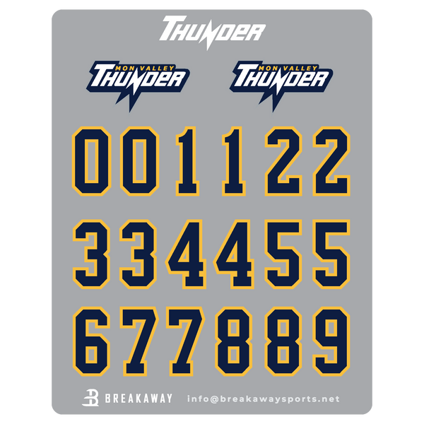 Mon Valley Thunder Girls Helmet Stickers