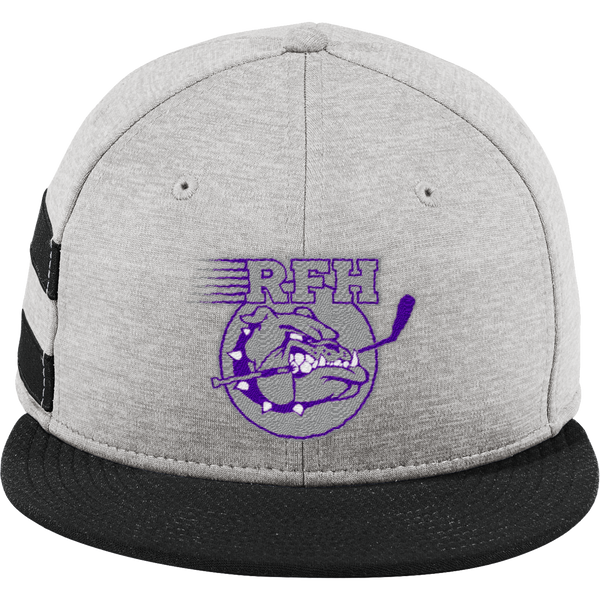 Rumson-Fair Haven New Era Shadow Heather Striped Flat Bill Snapback Cap