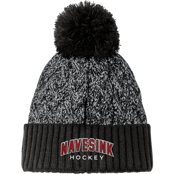 Navesink New Era Marled Knit Pom Beanie