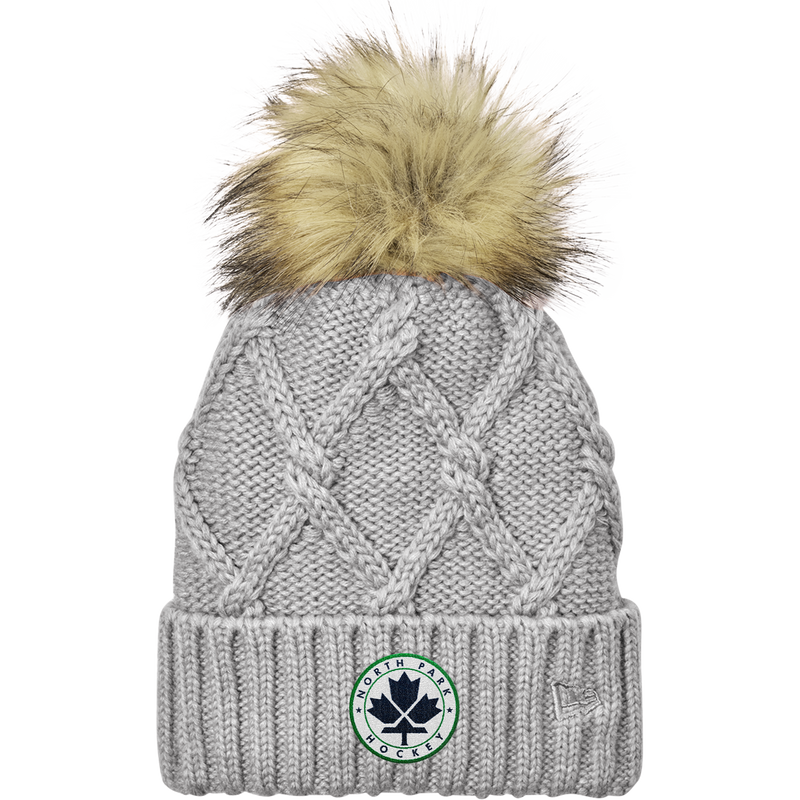North Park Hockey New Era Faux Fur Pom Beanie