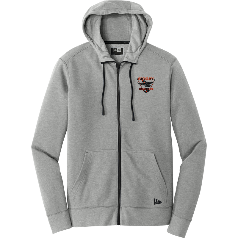 Biggby Bombers New Era Tri-Blend Fleece Full-Zip Hoodie