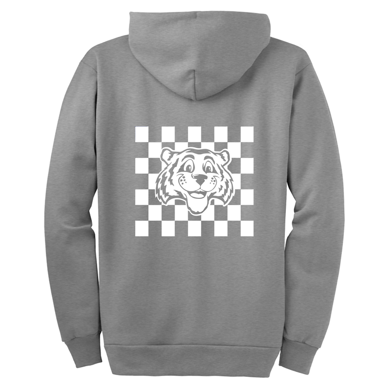 Coles Elementary "Checkered Tiger" Full-Zip Hooded Sweatshirt
