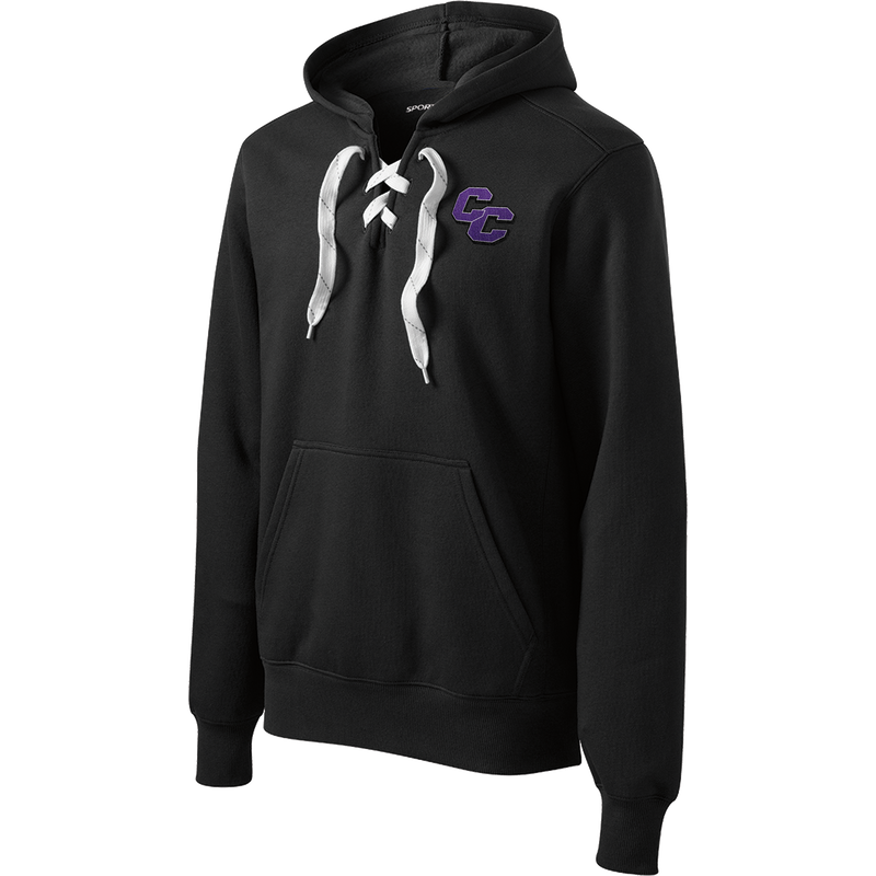 Curry College Lace Up Pullover Hooded Sweatshirt